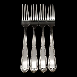 4 Lenox Bead Dinner Forks - 8 1/8" 18/10 Stainless Steel China - Picture 1 of 4