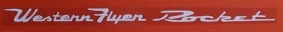JUEGO DE CALCOMANÍAS PARA WESTERN FLYER ROCKET Coaster Wagon, Adhesivo, 21" x 1-1/8" CW153 Foto 1 de 3