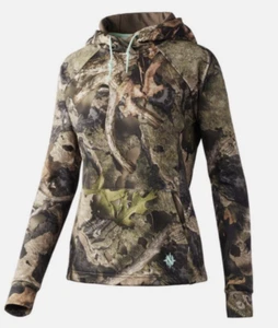 Nomad Utility Camo MossyOak Droptine mittelschwerer lockerer Fleece-Hoodie für Damen - Bild 1 von 1