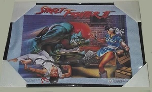 Rare VTG HTF 1992 Street Fighter II 2 3D Extruded Collectible Poster 22" × 15" - Picture 1 of 9