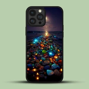 Cover For iPhone 14 15 11 12 13 Pro X XS XR Max neon pebbles - Picture 1 of 200