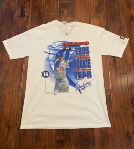 1995 Rookie Of The Year Hideo Nomo Los Angeles Dodgers T-Shirt Medium/Large - Picture 1 of 8