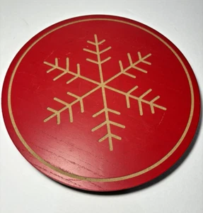 Robert Stanley Christmas Lazy Susan Red Snowflake Holiday/Seasonal - Picture 1 of 6