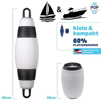 Pop Fender Boot Tender Segelboot teleskopierbar Fender Anlege Weiß