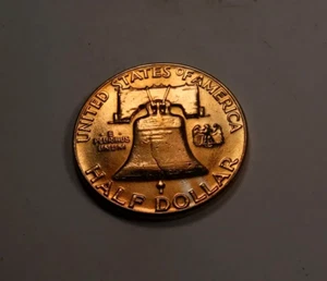 Medio dólar Franklin 1952 * gema en tono BU * mejor fecha * 90 % plata * XH132 - Imagen 1 de 2