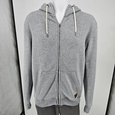 2010s DC Shoes Sherpa-Lined Gray Heather Full-Zip Skate Sweatshirt Hoodie (M) - Image 1 of 4