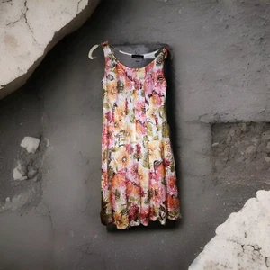 Perceptions New York Cottagecore Whimsical Chic Sleeveless Floral Crochet Dress - Picture 1 of 5