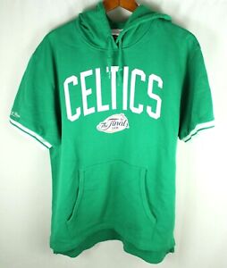 Boston Celtics 2008 NBA Finals Mitchell Ness Short Sleeve Hoodie Size L