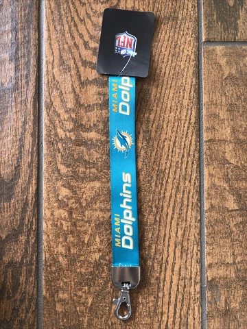 NFL Team Wristlet Lanyard Keychain-  Miami Dolphins Cover