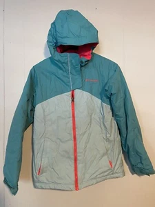 Girls Columbia Jacket Size Medium Teal Blue Pink - Picture 1 of 6