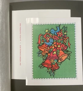 VINTAGE HENRI LAFAYETTE SALESMAN SAMPLE MOD 70’s BELLS CHRISTMAS GREETING CARD - Picture 1 of 3