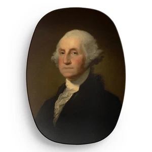 Portrait of George Washington Art 10x14" Serving Platter BBQ Fourth of July Gift - Picture 1 of 4