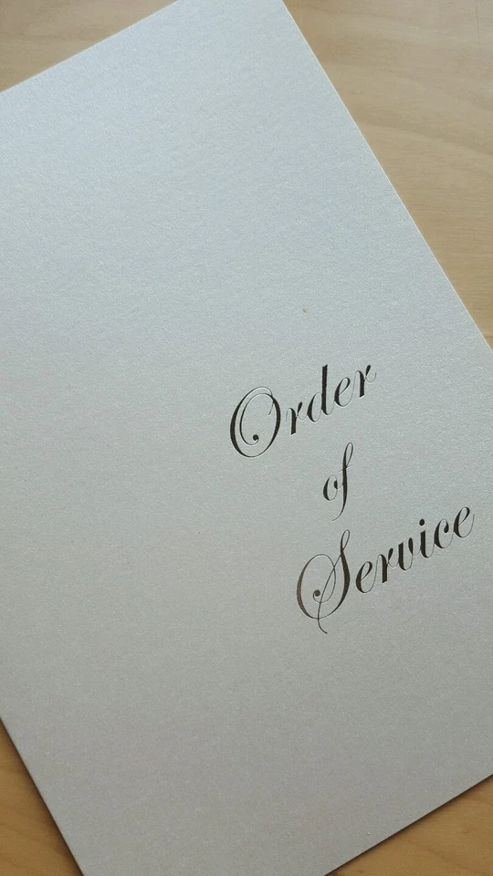 Fundas para orden de servicio de boda Foto 1 de 1