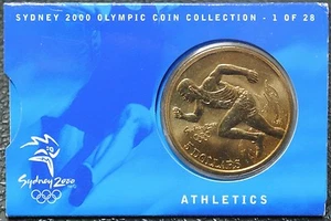 2000 $5 SYDNEY OLYMPIC COIN COLLECTION - 1 of 28 Athletics w/ Cover - Picture 1 of 7