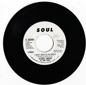 GLADYS KNIGHT & PIPS i don't want to do wrong U.S. SOUL 45rpm_1970 PROMO S-35083