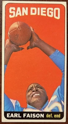 1965 Topps Football Tall Boys #158 - Earl Faison SP San Diego (JD-11-65) - Image 1 of 2