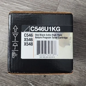Cartucho de tóner original Lexmark C546U1KG negro extra alto rendimiento - nuevo, sellado - Imagen 1 de 6