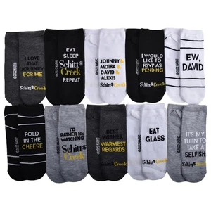 10 paia di calze donna Schitts Creek taglio basso taglia unica adatte alla maggior parte 4-10 - Foto 1 di 2