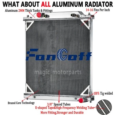 2-ROWS Aluminum Radiator Fit 2003-2007 2005 FORD F250 F350 F450 Powerstroke 6.0L - Image 1 of 4