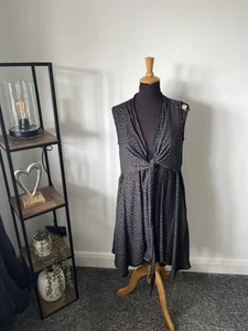 All Saints Dress Size M (10-12) Black Leopard Print Jayda Zip Front Punk Rock - Picture 1 of 7