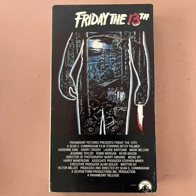 Friday The 13th Part 1 1988 VHS Tape Jason Halloween Vintage Classic Horror - Image 1 of 4