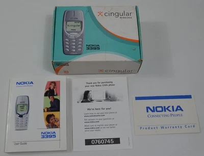 Nokia 3395 Caja/Embalaje y Guía del Usuario Manual Cingular RARO DE COLECCIÓN Foto 1 de 4