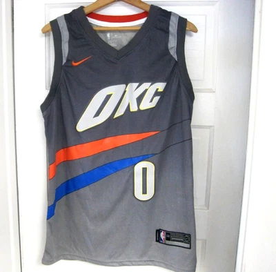 Nike Swingman OKC Thunder Russell Westbrook #0 Authentic NBA Jersey Size 44 - Image 1 of 4