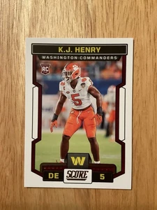 20 Puntuación Panini.       K.J. Henry.            #393.              RC - Imagen 1 de 2