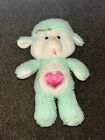 Vintage Care Bears Gentle Heart Lamb 13" Plush 1984 Kenner Pink Heart