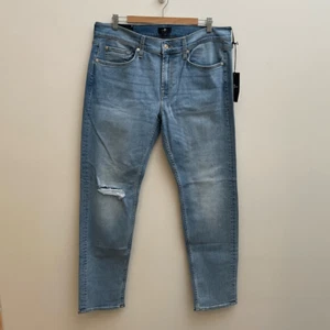 Jeans uomo Seven 7 For All Mankind taglia 36 denim leggero dritto nuovo con etichette - Foto 1 di 14