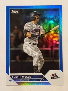 AUSTIN WELLS 2023 Topps Pro Debüt BLAUE FOLIE PARALLEL #'d 30/150 Yankees - Bild 1 von 1