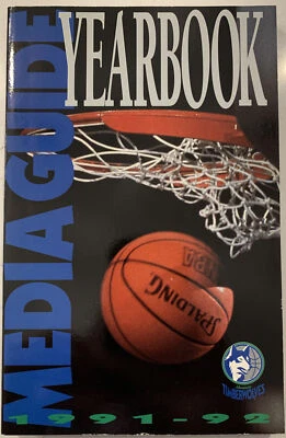 1991-92 Minnesota Timberwolves Basketball Official Media Guide Book, (B120) - Image 1 of 2