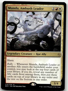 Magic The Gathering Munda, Embosh Leader for Zendikar 215/274 Regular Raro - Imagen 1 de 1