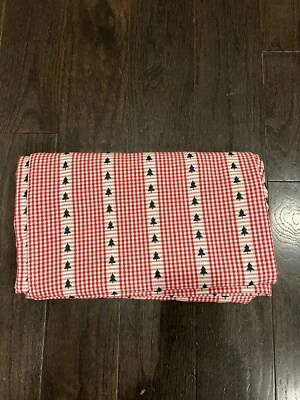 "Mantel tejido árbol de Navidad algodón lavable 60"" X 100"" nuevo sin etiquetas" Foto 1 de 4