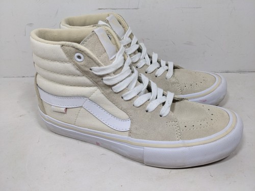 Vans Uomo Sk8 Hi 500714 Beige Scarpe Casual Sneakers Taglia 7 Off The Wall Pro