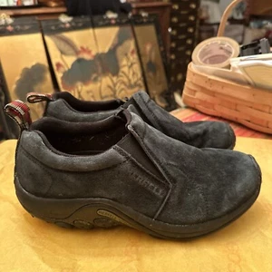 Merrell Men’s Blue Suede Leather Jungle Moc Winter Slip On Shoes Size 7.5 W - Picture 1 of 16