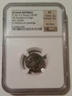 00004000
Roman Republic C Vibius Cf Pansa c 90 Bc Ar Denarius Xf Ngc Flan Flaws