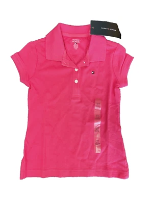 NEW Tommy Hilfiger Girls Short Sleeve Polo Shirt Solid Size (XS) + Free Shipping - Image 1 of 3