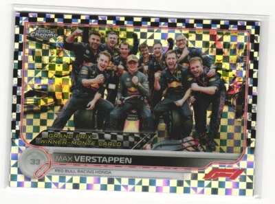 2022 Topps Chrome F1 Max Verstappen Checker Flag Refractor #155 Formula 1  - Image 1 of 2