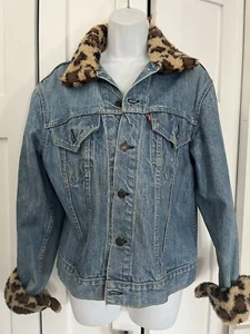 BBC Billionaire Boys Club Levi's Collab Rare Fab Denim Fur Collar Jacket Size M - Picture 1 of 7