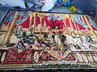 Vintage French Indian Arabian Middle Eastern Scene Dancing Girl Wall Hanging...