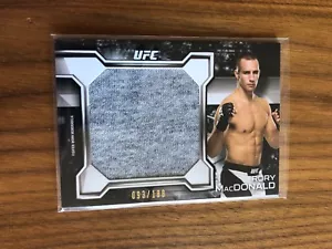 2016 Topps UFC Knockout~RORY MACDONALD Patch~Auth MMA Relic~SP/188 - Picture 1 of 1