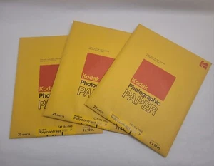 Kodak Polykontrastpapier F glänzend 8x10 25 Blatt 3 Stück versiegelt Exp: 1978 Neu aus altem Lagerbestand - Bild 1 von 3