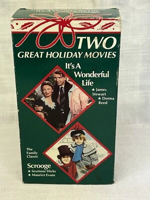 Box Set Two Great Holiday Movies: Its a Wonderful Life/Scrooge (VHS) - Image 1 of 4