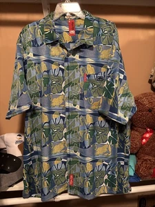 Marc Ecko Tropical Print Camp Hemd Herren Gr. 2XL Kurzarm Knopfleiste - Bild 1 von 4