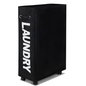 26-inches Rolling Slim Laundry Basket with wheels, Collapsible Laundry hamper... - Picture 1 of 6