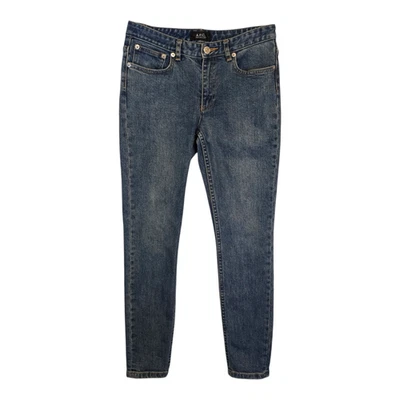 A.P.C. Jeans Moulant Feminino Tamanho 24 Azul Skinny Cintura Baixa Clássico Casual Cotidiano - Imagem 1 de 4
