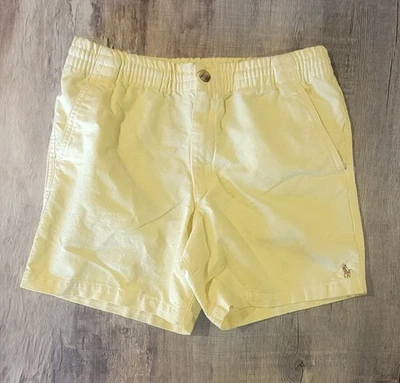 Polo Ralph Lauren Boys Kids 16 Yellow Shorts  Pony Elastic Waist Zipper - Image 1 of 4