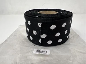 A&B T41917-AB 2" Black Polka Dot Ribbon - Picture 1 of 9