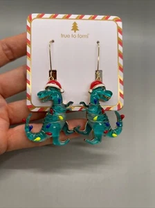 T-Rex Christmas Dinosaur Earrings,  True to form - Picture 1 of 10
